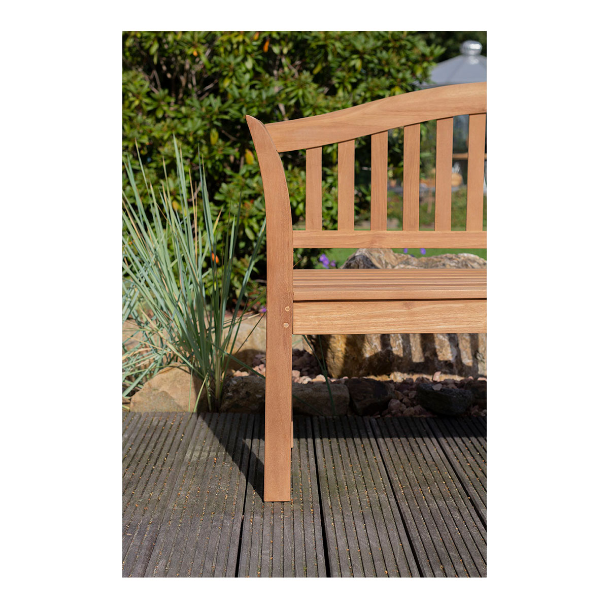 Teak-Gartenbank Wave