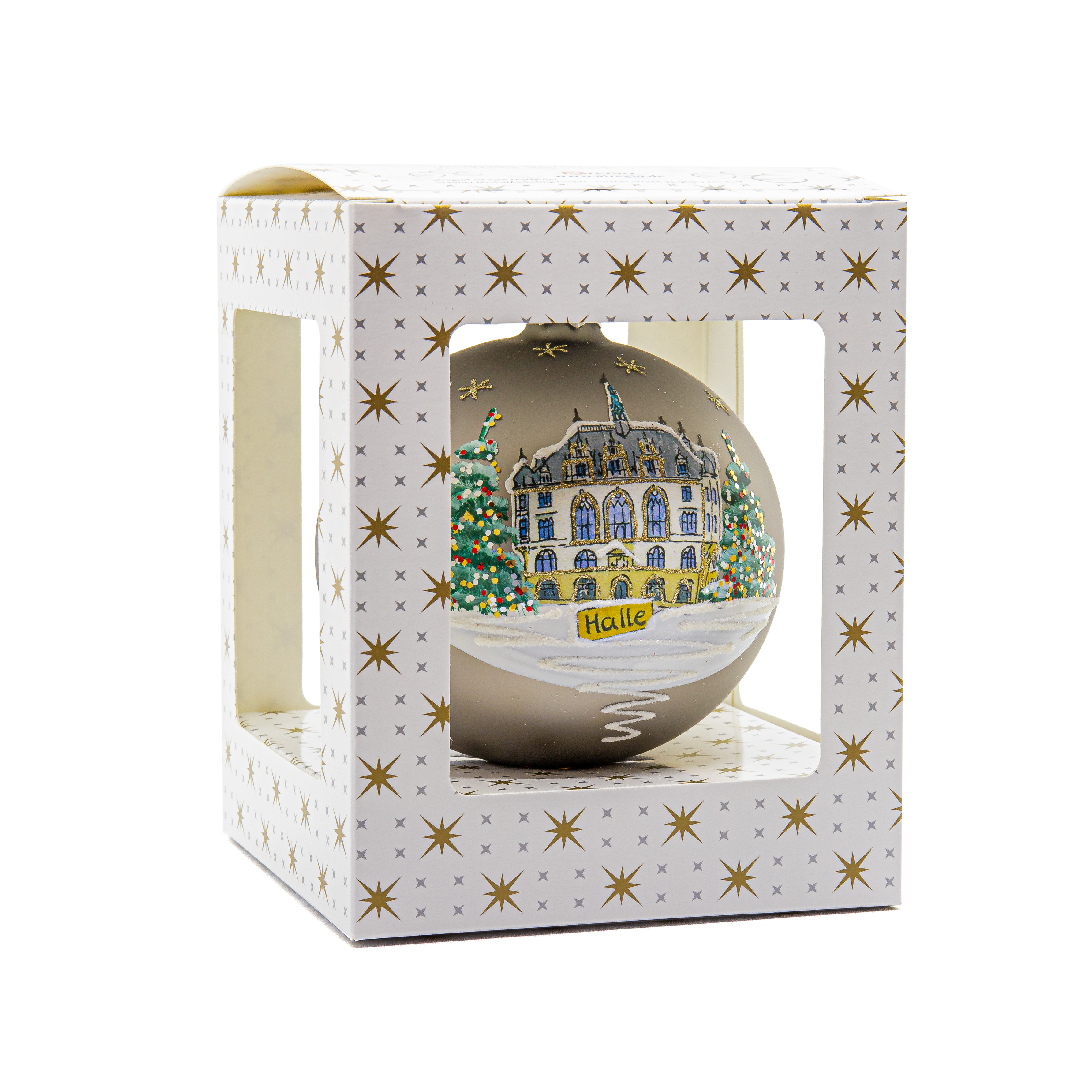 Weihnachtskugel Motiv Halle