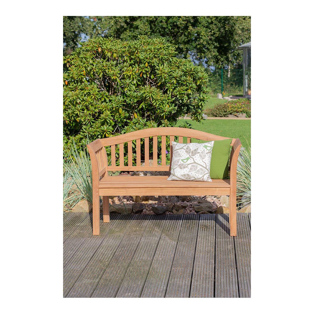 Teak-Gartenbank Wave