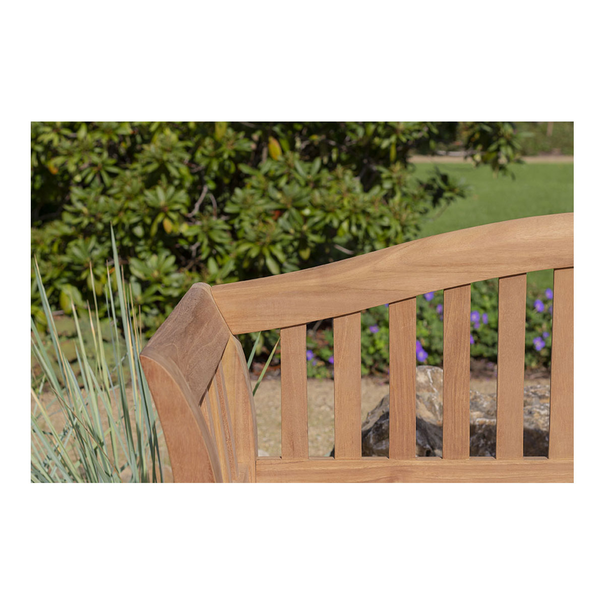 Teak-Gartenbank Wave