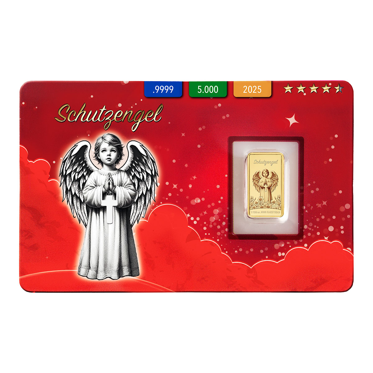 Goldbarren Schutzengel (deutschsprachig)