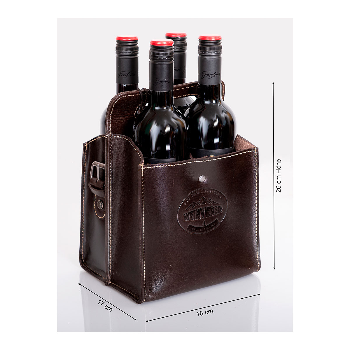  Getränketasche WEINVIERER, Farbe chocolate
