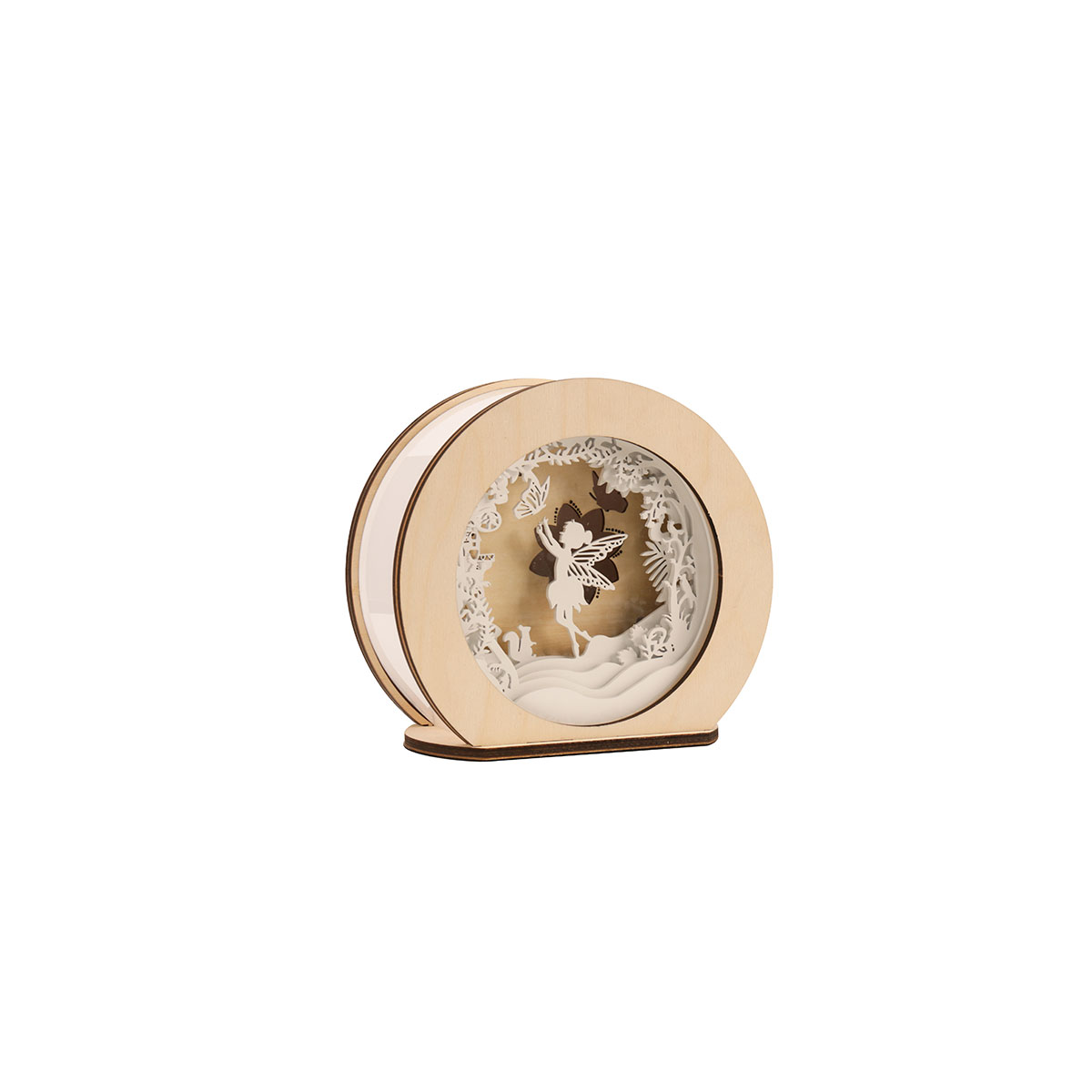 Magic Light 3D Holz-Nachtlampe Fee