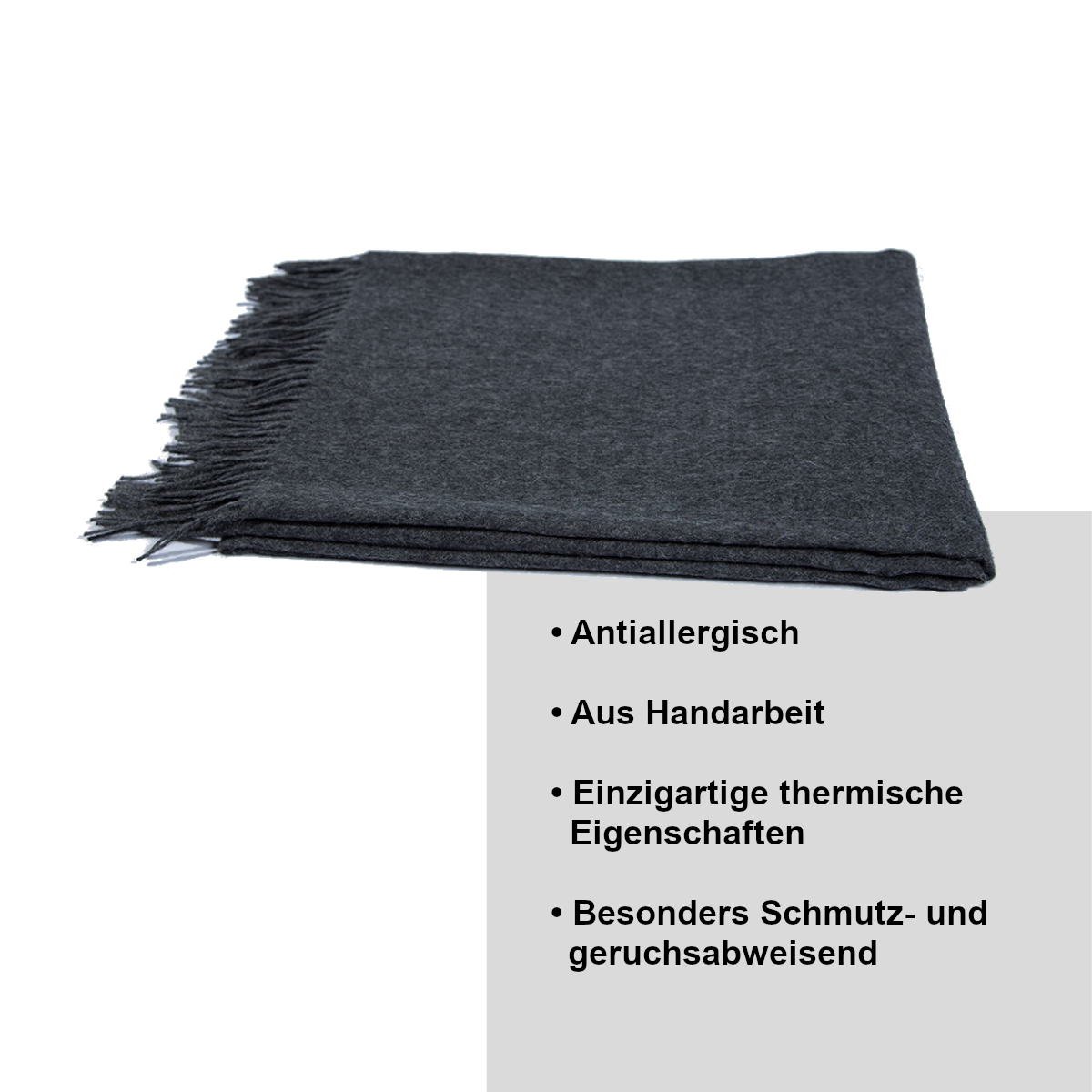 Decke aus 100% Babyalpaka Wolle