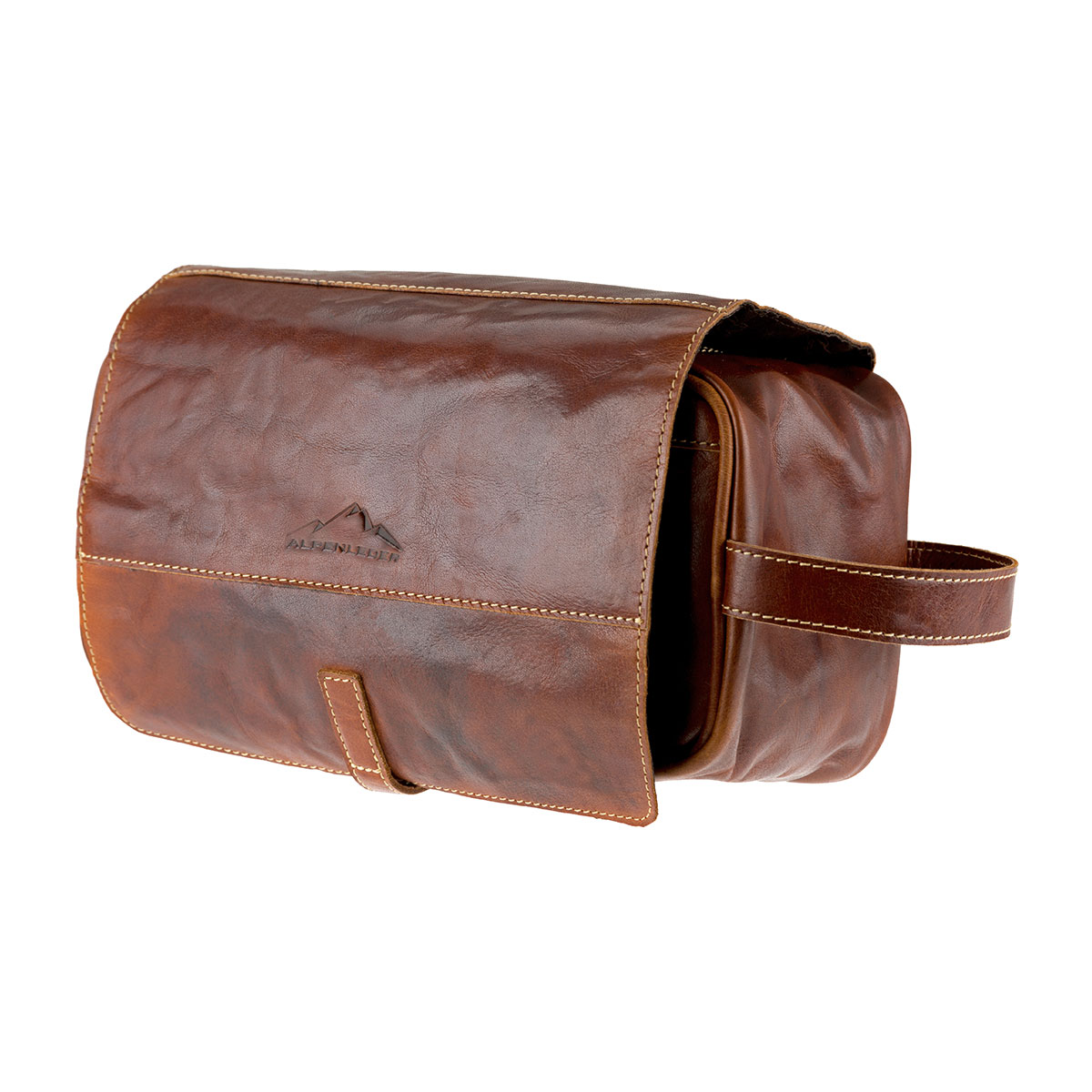 Kulturbeutel ROLL UP, Farbe cognac