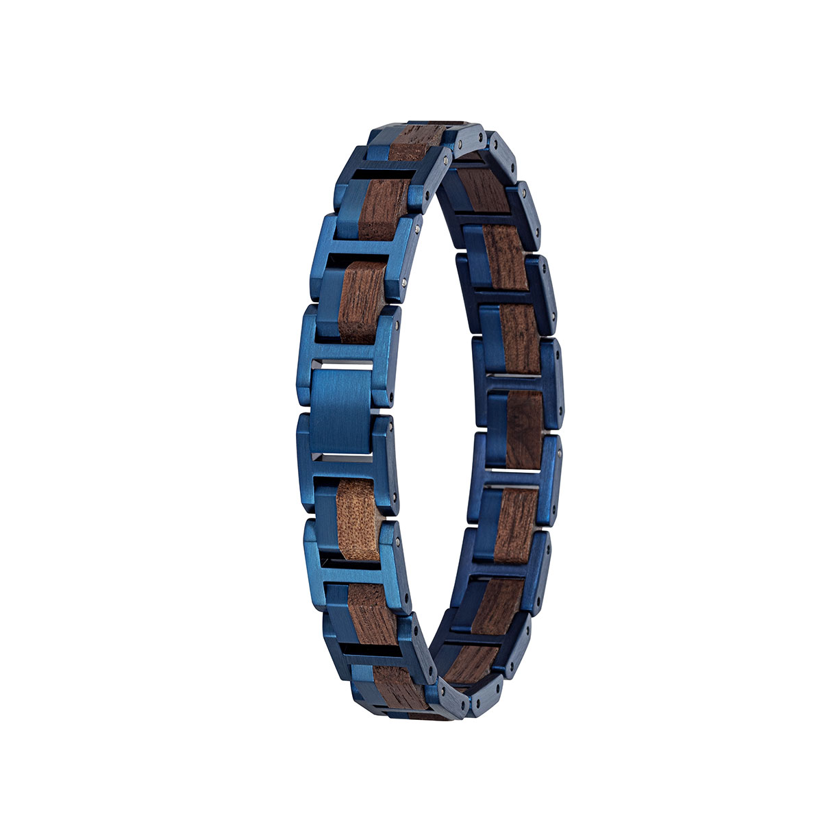 Elementarmband Damen Walnuss blau